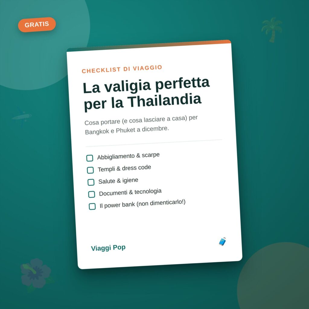 Checklist valigia Thailandia