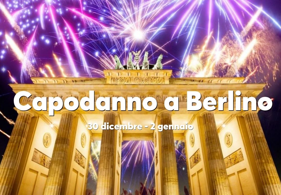 Capodanno a Berlino: fuochi d’artificio sulla Porta di Brandeburgo